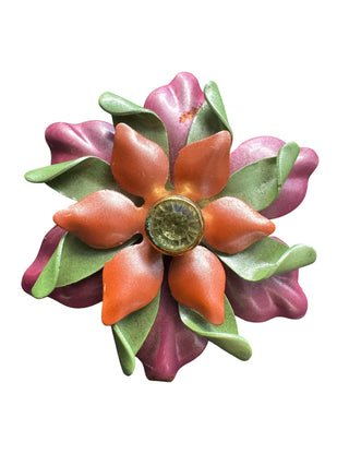 VTG LEE ANGEL Enamel Flower Pin