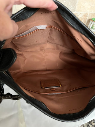 NEW Coach Leather Cary Shoulder Bag Black Soft Pebble