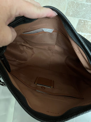 NEW Coach Leather Cary Shoulder Bag Black Soft Pebble