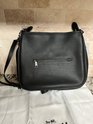 NEW Coach Leather Cary Shoulder Bag Black Soft Pebble