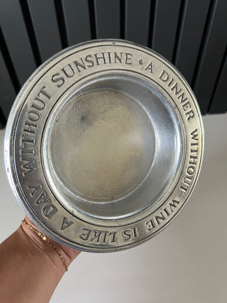 Vintage Wilton pewter wine coaster