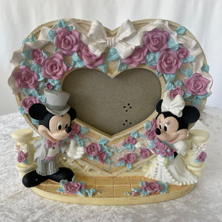 vtg Mickey & Minnie Mouse wedding photo frame
