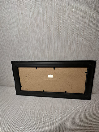 Set of 2 Panoramic Potted Herb Botanical Prints in Black Resin Frames, 11.75" x 5.75"