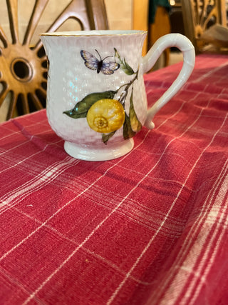 Porcelain Grace Teaware Lemon & Butterfly Coffee Cup