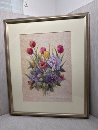 Vivian Flasch Framed Floral Art Print - 16x20 Vintage Pinnacle