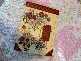 Vintage Floral Photo Album | Botanical Cottagecore Memory Book | Burgundy & Gold