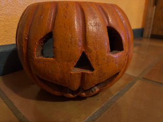 Folk Art Pottery Jack o Lantern