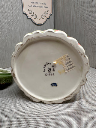 1988 Haldon Group Ceramic Asparagus Sauce Pot & Ladle - Excellent Condition