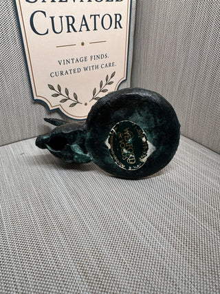 Wexford & Woods Verdigris Cast Metal Rabbit Figurine Paperweight 4.5" c. 2000