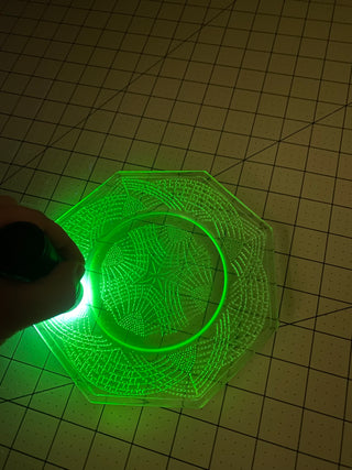 Uranium glass small plate