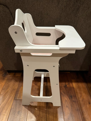 Wooden White Doll  Highchair
