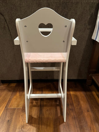 Wooden White Doll  Highchair