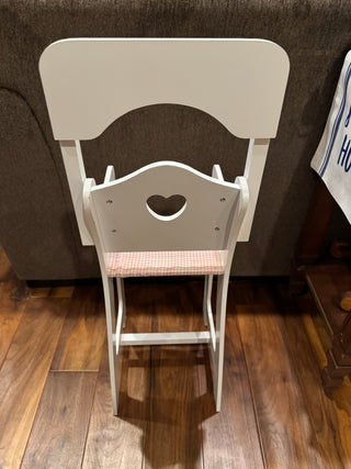 Wooden White Doll  Highchair
