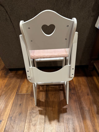 Wooden White Doll  Highchair