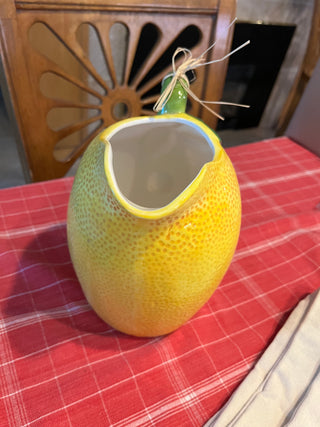 Large Ceramic Lemon Beverage Pitcher