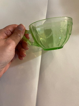 Uranium glass Tea Cup