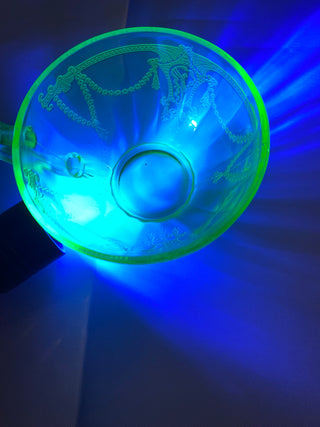 Uranium glass Tea Cup