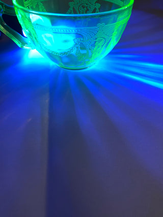 Uranium glass Tea Cup