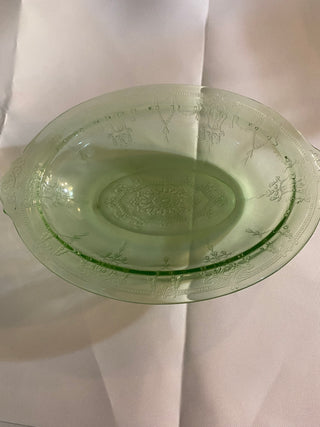Uranium glass Serving dish small