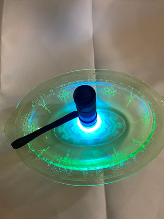 Uranium glass Serving dish small