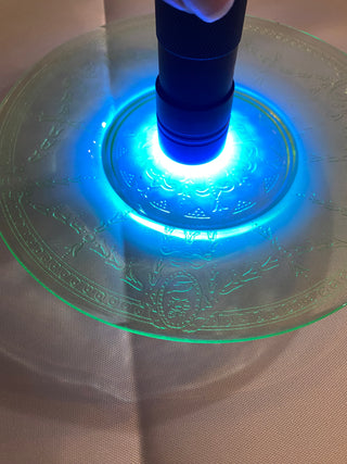 Uranium glass small plate