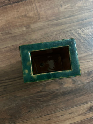 Antique Chinese Flower Brick Vase