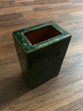 Antique Chinese Flower Brick Vase