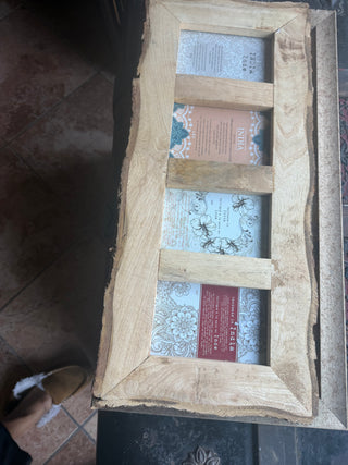 Rustic 4 pictures in 1 4X6" Frame
