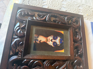 Day of the dead framed local artist print 3 X 5"