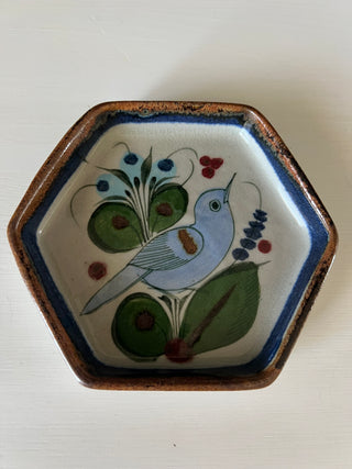 Vintage Mexican pottery octagon tray