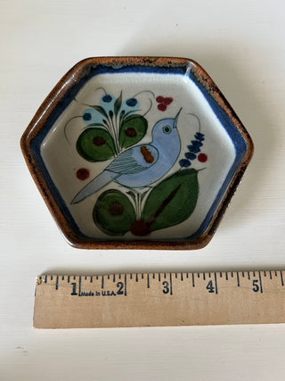 Vintage Mexican pottery octagon tray
