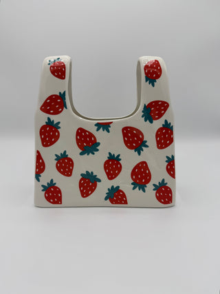 CR- Sophia Strawberry Tote Bag Vase