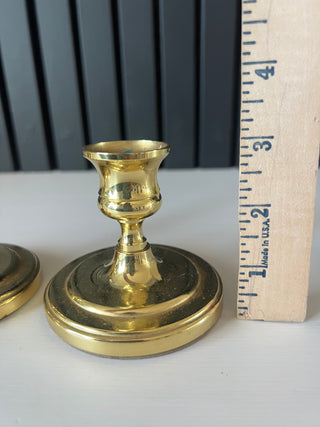 Vintage Baldwin brass candlesticks pair