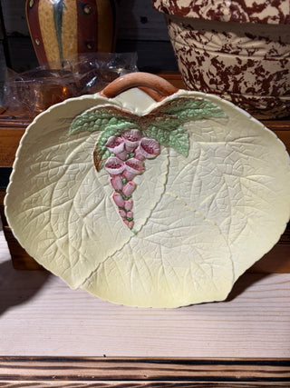 Vintage Carlton Ware Leaf Shaped Pale Yellow Dish RSV