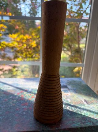 Vintage Wooden Textile Mill Spool Candlestick Holder RSV