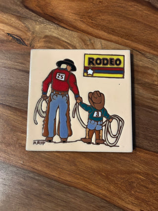 Tile/Trivet: Earthtones- Rodeo Time
