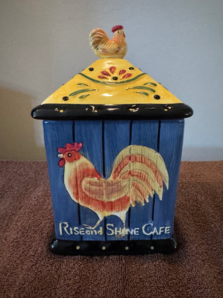 Pier 1 Rooster Ceramic Canister Set of 4