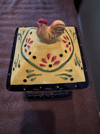 Pier 1 Rooster Ceramic Canister Set of 4