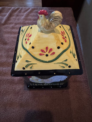 Pier 1 Rooster Ceramic Canister Set of 4