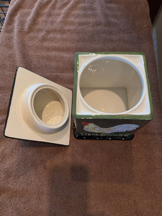 Pier 1 Rooster Ceramic Canister Set of 4
