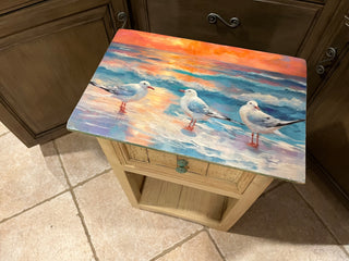 Seagull Custom Designed Solid Wood Table w/Drawer