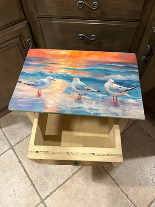 Seagull Custom Designed Solid Wood Table w/Drawer