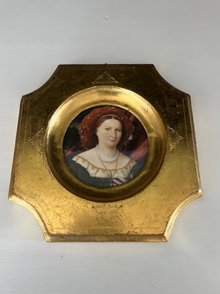 Vintage gold framed portrait