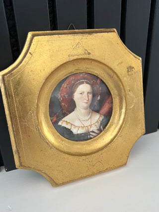 Vintage gold framed portrait
