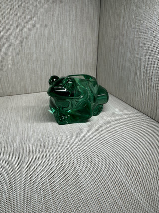 Indiana Glass Green Frog Votive Candle Holder & Paperweight