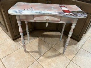 Custom Designed Lighthouse Table w/Drawer