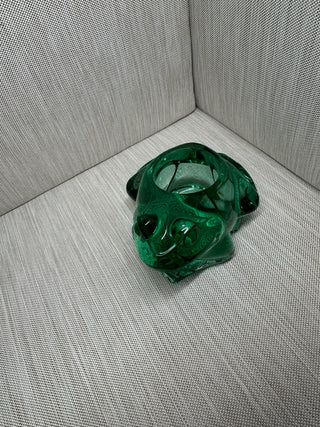 Indiana Glass Green Frog Votive Candle Holder & Paperweight
