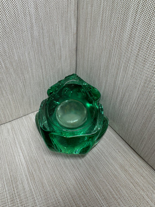 Indiana Glass Green Frog Votive Candle Holder & Paperweight
