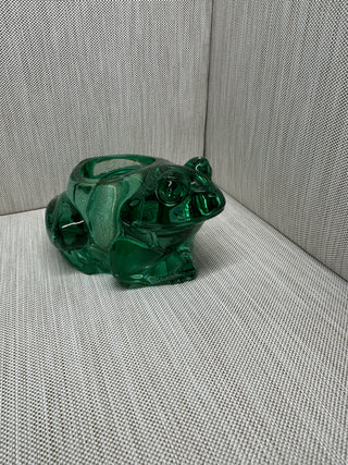 Indiana Glass Green Frog Votive Candle Holder & Paperweight