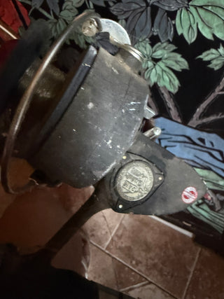 Vintage D.A.M quick spinning reel and a Tiger Combo fishing pole VV